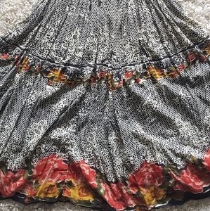 Vintage Flowy Midi Skirt